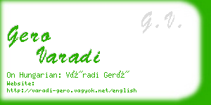 gero varadi business card
